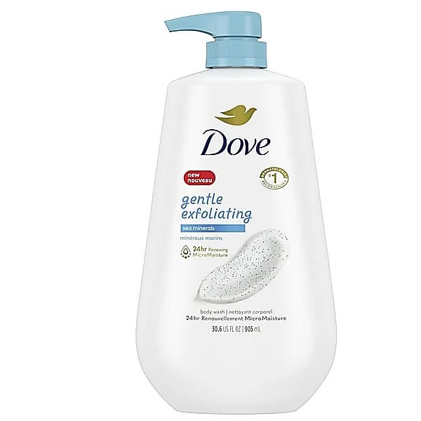 Dove BW Gentle EXF 3p 30.6z/905ml W/Pump