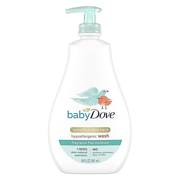 Dove Baby BW TTT Fragrance Free 4p 20z